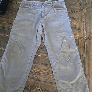 Carhartt Men's Pants 38x30 Loose Fit Distressed Stained 14806 Carpenter Rugged